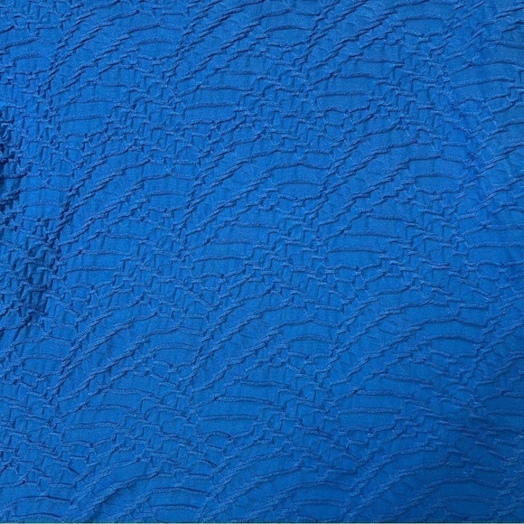 $5 ADD ON with $15+ Bundle Liz Claiborne Career Blue Knit Textured Top Sz XL EUC - Picture 3 of 9